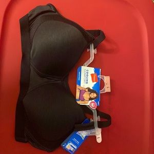 Hanes Cooling Comfort Wire-free Bra Black